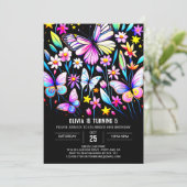 Whimsical Lavendel Delicate Vlinder Verjaardag Kaart (Staand voorkant)