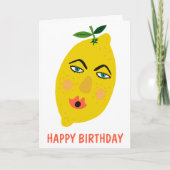 Whimsical Lemon Custom Kaart (Voorkant)