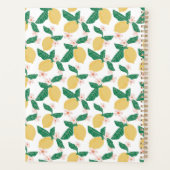 Whimsical Lemon Floral Personalized Planner (Achterkant)