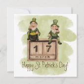 Whimsical Leprechauns St. Patrick's Day Flat Kaart (Voorkant)