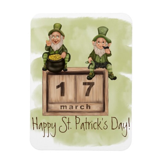 Whimsical Leprechauns St. Patrick's Day Magneet (Verticaal)