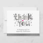 Whimsical Lettering Small Business Dank u kaart (Voorkant)