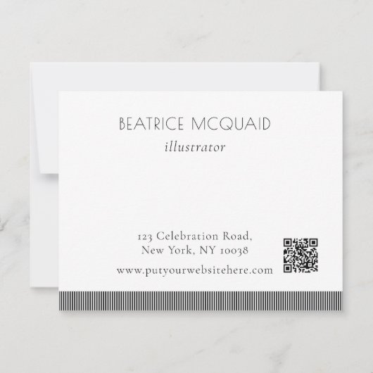 Whimsical Lettering Small Business Dank u kaart (Achterkant)