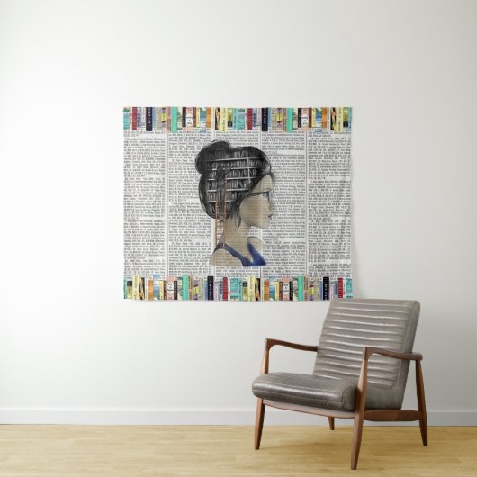 Whimsical Lezen Nook Tapestry Wandkleed (In Situ (horizontaal))