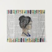 Whimsical Lezen Nook Tapestry Wandkleed (Voorkant (horizontaal))