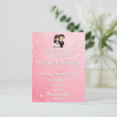 "Whimsical Light Rose Wedding Invitations Étincell (Debout devant)
