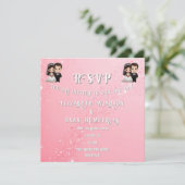 "Whimsical Light Rose Wedding Invitations Étincell (Debout devant)