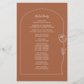 Whimsical Line Rose Arch Ceremony Programme (Dos)