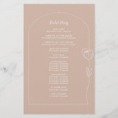 Whimsical Line Rose Arch Ceremony Programme (Dos)