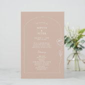 Whimsical Line Rose Arch Ceremony Programme (Debout devant)