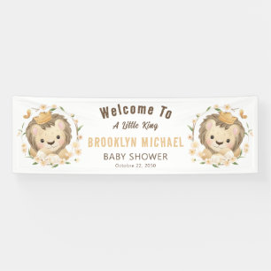 Whimsical Lion King Baby shower gastvrij Spandoek