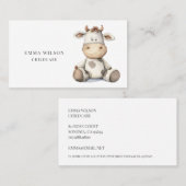 Whimsical Little Cow Carte de visite de garde d'en (Devant / Derrière)