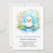 Whimsical Little Duck Boy Baby shower Kaart (Voorkant)