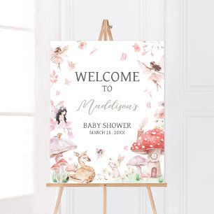 Whimsical Little Fairy Baby shower Welkom Poster