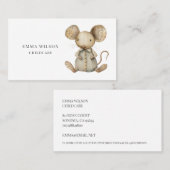 Whimsical Little Mouse Carte de visite de garde d' (Devant / Derrière)