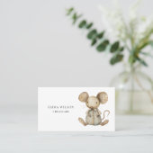 Whimsical Little Mouse Kinderopvang Visitekaartje (Staand voorkant)
