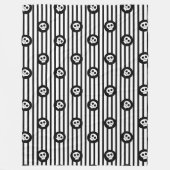 Whimsical Little Skulls Black & White Skull Fleece Deken (Voorkant)