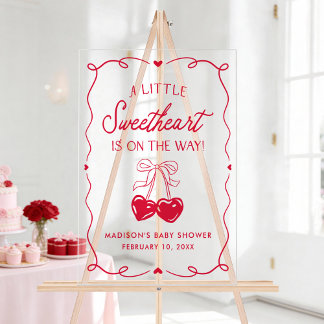 Whimsical Little Sweetheart Baby Shower Welcome