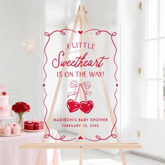 Whimsical Little Sweetheart Baby Shower Welcome