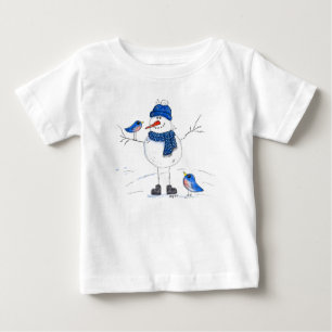 Whimsical Long-Legged Snowman
