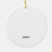 Whimsical Long-Legged Snowman Keramisch Ornament (Achterkant)