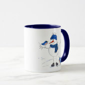 Whimsical Long-Legged Snowman Mok (Voorkant rechts)