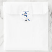 Whimsical Long-Legged Snowman Ronde Sticker (Tas)