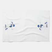 Whimsical Long-Legged Snowman Theedoek (Horizontaal)