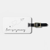 Whimsical Love is een reis zwart & wit Bagagelabel (Voorkant horizontaal)