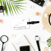 Whimsical Love is een reis zwart & wit Bagagelabel