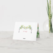 Whimsical Love Knot Spring Trees Wedding Bedankt (Achterkant)