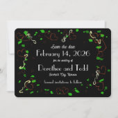 Whimsical Love Saves the Date Invitation (Devant)