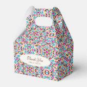 Whimsical Luxe Ivoor Bloemen Stijl Border Wedding Bedankdoosjes (Voorkant Zijde)