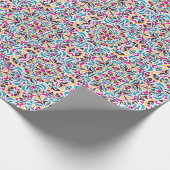 Whimsical Luxe Ivoor Bloemen Stijl Border Wedding Cadeaupapier (Hoek)