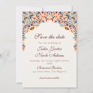 Whimsical Luxe Ivoren Bloemrijke Stijl Rand Bruilo Save The Date