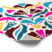 Whimsical Luxury Ivory Floral Style Vrijgezellenfe Poster (Hoek)