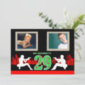 Whimsical Mafia Style 30e anniversaire Invitation  (Debout devant)