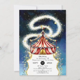 Whimsical Magic Circus Verjaardag Kaart