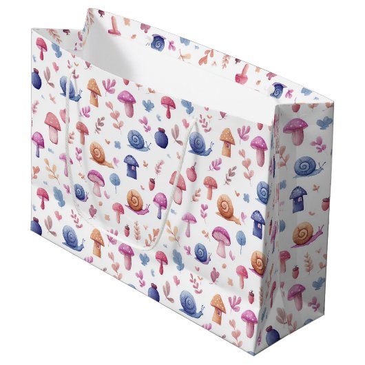 Whimsical Magic Garden Motif Grand sac cadeau (Devant Angle)