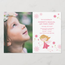 Whimsical Magical Fairy Invitation d'anniversaire