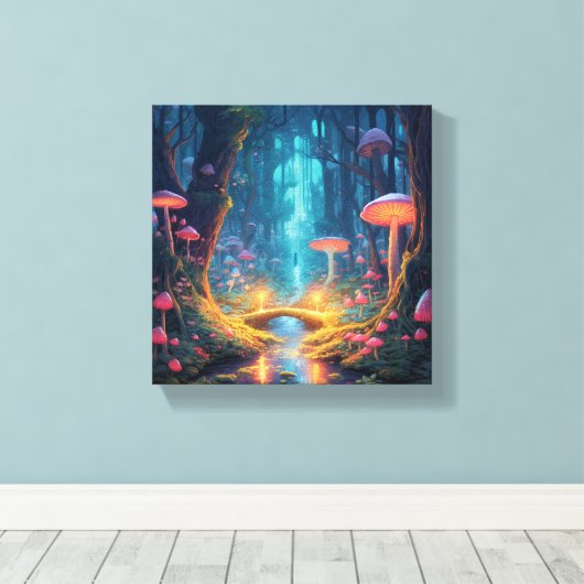 Whimsical Magical Forest Canvas Afdruk (Insitu (Houten vloer))