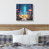 Whimsical Magical Forest Canvas Afdruk (Insitu (Slaapkamer))