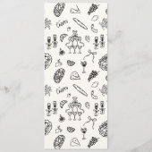 Whimsical, Main dessinée Mariage plat menu (Dos)