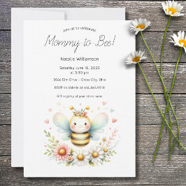 Whimsical Mama-to-Bee Baby shower Invitation Kaart