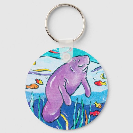 Whimsical Manatee Sleutelhanger (Voorkant)