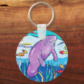 Whimsical Manatee Sleutelhanger (Voorkant)