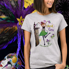 Whimsical Mardi Gras Best Friend Shirt Green Dress