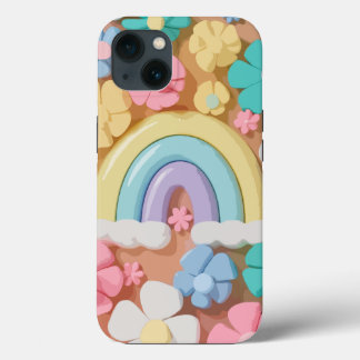 Whimsical Marshmallow Blooms - Levendige telefoonh iPhone 13 Hoesje