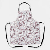 Whimsical Mauve herfst Bloemmonogram schort (Voorkant)