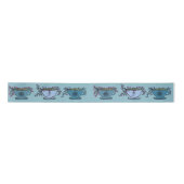 Whimsical Meditation Tea Pattern Blue Lint (Voorkant)
